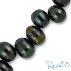 Side-drilled freshwater pearl bead 10mm x 8mm - Qty: 58 pcs. - FW0375