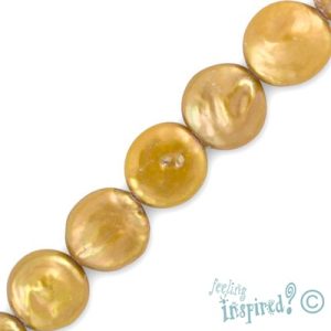 Freshwater coin pearl bead - Qty: 47 pcs. - FW0390