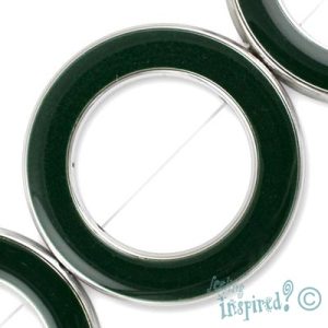 Acrylic circle bead 50mm x 50mm x 5mm -Dark Green - Qty: 6 pcs. - AB1850