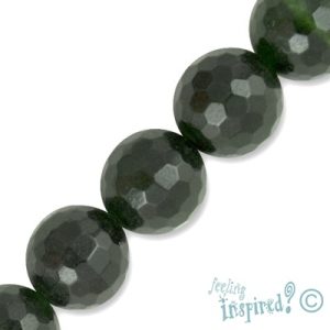 Faceted coloured chalcedony ball bead 10mm - Qty: 39 pcs. - GE0843