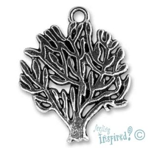 Metal tree pendant - Qty: 10 pcs. - LF2072
