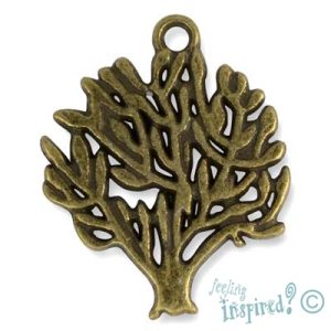 Metal tree pendant - Qty: 12 pcs. - LF2071