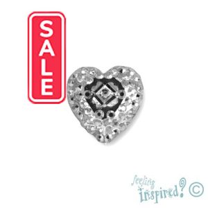 Acrylic heart glue-on embellishment - Qty: 60 pcs. - SB0013