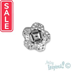 Acrylic flower glue-on embellishment 12mm - Qty: 60 pcs. SB0019