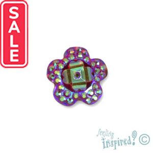 Acrylic flower glue-on embellishment 12mm - Qty: 60 pcs. SB0020