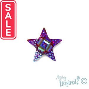 Acrylic star glue-on embellishment 12mm - Qty: 75 pcs. SB0011