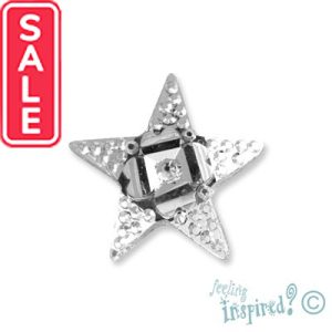 Acrylic star glue-on embellishment 18mm - Qty: 23 pcs. SB0016