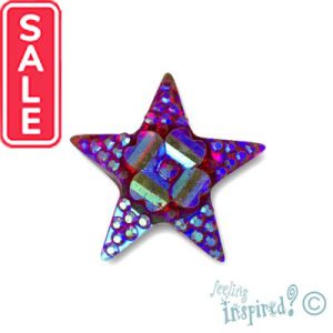 Acrylic star glue-on embellishment 18mm - Qty: 23 pcs. SB0017