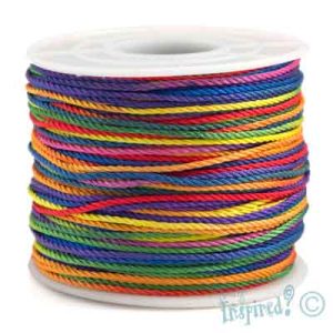 Twisted polyester cord 1mm -Multi-coloured - Qty: 70m - ST1243