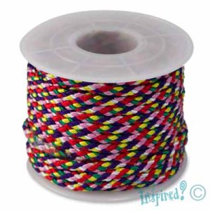 Round plaited polyester cord -Mulrti-coloured - Qty: 9m - ST1249