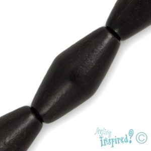 Ebony bead - Qty: 17 pcs. - WB5012