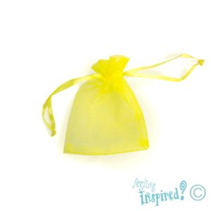 Organza bag 8cm x 10cm  -Yellow- Qty: 100 pcs. - OR0014