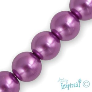 Round glass-based pearl bead 10mm - Qty: 46 pcs. - GR0084