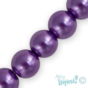 Round glass-based pearl bead 10mm - Qty: 46 pcs. - GR0088