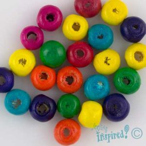 Assorted wooden ball beads 6mm - Qty: 100g - WB0171