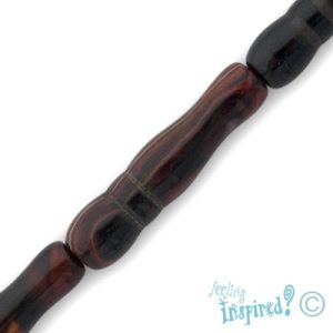 Agate bead oblong -Black, Brown, White - Qty: 15 pcs. - GE0963