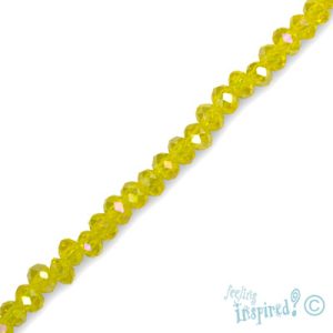 Fire polished faceted glass rondelle bead 3mm x 2mm - Qty: 198 pcs. - GB1997