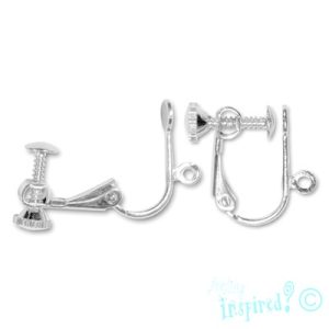 Flat-front screw & hinge clip-on earring - Qty: 6 pairs - FI7785