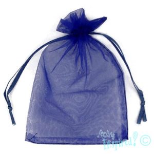 Organza bag 12.5cm x 17.5cm  -Navy- Qty: 100 pcs. - OR0167