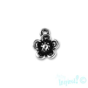 Metal flower charm - Qty: 60 pcs. - LF2305