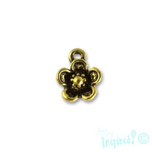 Metal flower charm - Qty: 60 pcs. - LF2306