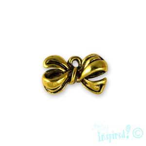 Metal bow charm - Qty: 35 pcs. - LF2310
