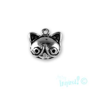 Metal cat charm - Qty: 20 pcs. - LF2319