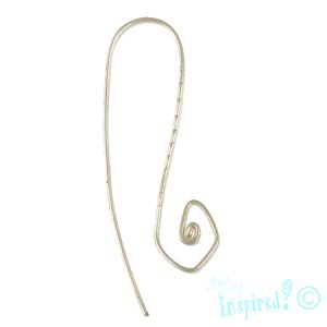 Handmade sterling silver artisan earring hook - SS0131