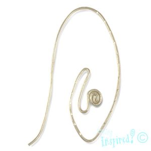 Handmade sterling silver artisan earring hook - SS0132