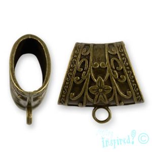 Metal flower scarf ring - Qty: 2 pcs. - LF2130