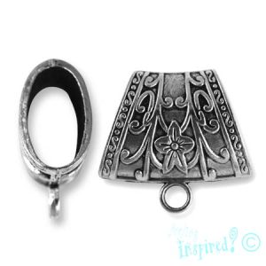 Metal flower scarf ring - Qty: 2 pcs. - LF2129