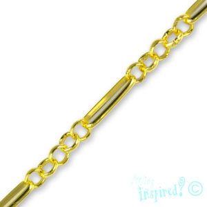 Figaro chain 3.5mm gold - Qty: 1m - CH1152