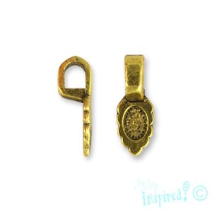 Glue-on pendant bail - Qty: 40 pcs. - LF1000