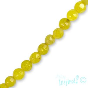 Faceted coloured chalcedony ball bead 4mm - Qty: 100 pcs. - GE1010