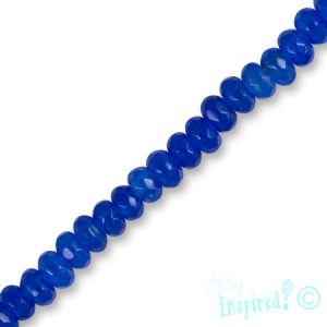 Faceted coloured chalcedony rondelle bead 4mm x 3mm x 4mm - Qty: 110 pcs. - GE1002
