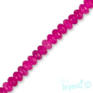 Faceted coloured chalcedony rondelle bead 4mm x 3mm x 4mm - Qty: 110 pcs. - GE1000