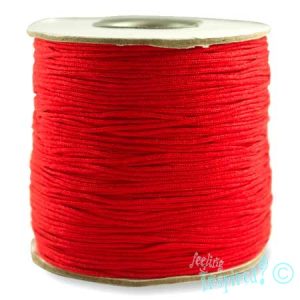 Polyester cord 1mm -Red - Qty: 80m - ST1279