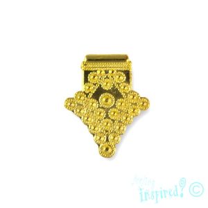 Granulated South Indian metal charm 13mm x 16mm - Qty: 28 pcs. - LF2362