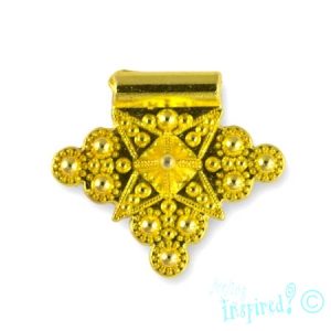 Granulated South Indian metal charm - Qty: 16 pcs. - LF2366