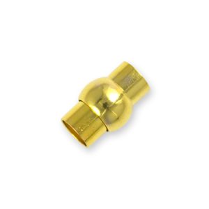 Glue-in magnetic clasp 4mm x 15mm - Qty: 9 sets - FI7928