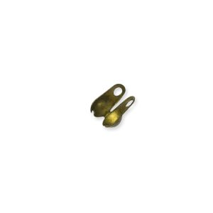 Ball chain crimp 3mm x 6mm  -Antique Gold- Qty: 80 pcs. - FI7889