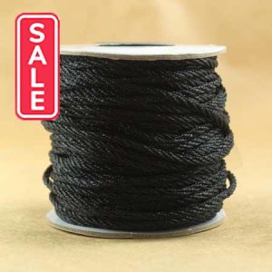 Bolo polyester cord  2mm -Black- Qty: 25m - ST1302