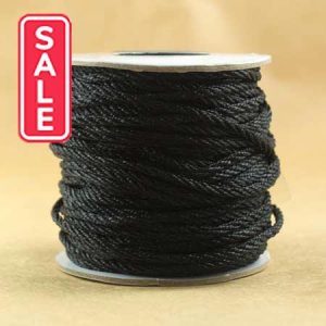 Bolo polyester cord  3mm -Black - Qty: 18m - ST1305