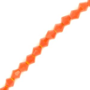 Opaque faceted glass bicone bead 4mm  -Orange- Qty: 118 pcs. - GB2350