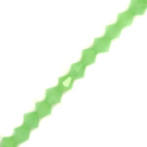 Opaque faceted glass bicone bead 4mm -Pale Green - Qty: 118 pcs. - GB2354