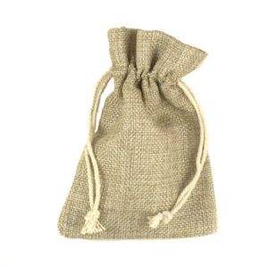 Fabric pouch 9.5cm x 13.5cm -Natural - Qty: 5 pcs. - PA2035