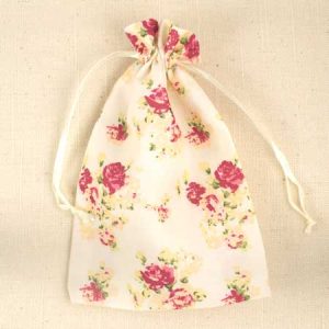 Fabric floral pouch 10cm x 16cm - Qty: 10 pcs. - PA2032