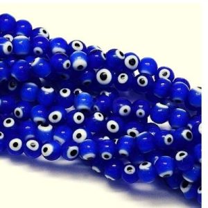 Evil eye glass ball bead 6mm - Qty: 64 pcs. - FB1013