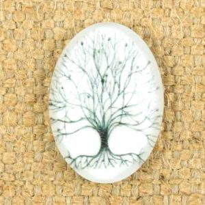 Altered art oval glass dome - Qty: 10 pcs. - AA0011
