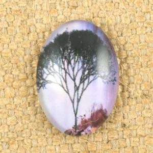 Altered art oval glass dome - Qty: 10 pcs. - AA0012